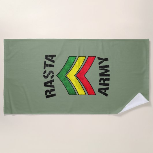 Serviette De Plage Armée de Rasta (Devant)