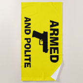 Serviette de plage ARMÉE ET POLITE (Devant)