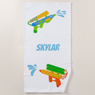 Serviette De Plage Armes à eau pour enfants personnalisés en été