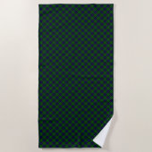 Serviette De Plage Armstrong tartan bleu et vert plaid (Devant)