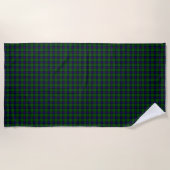 Serviette De Plage Armstrong tartan bleu et vert plaid (Devant)