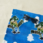 Serviette De Plage Army Jet "Art by Kids" (En situation)