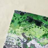 Serviette De Plage Aromantic Dragon Damask - Aro Pride Drapeau Couleu (En situation)