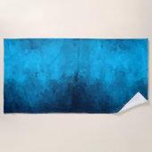 Serviette De Plage Arrière - plan bleu cristallisé Abstrait (Devant)