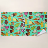 Serviette De Plage Arrière - plan de glace (Devant)