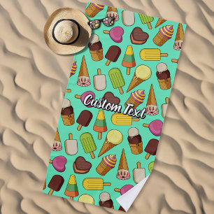 Serviette De Plage Arrière - plan de glace