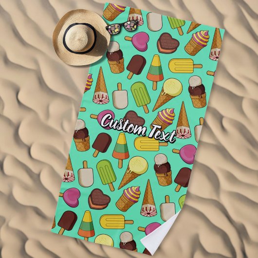 Serviette De Plage Arrière - plan de glace