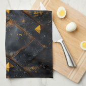 Serviette de plage Arrière - plan en acier brûlé (Quart Plié)