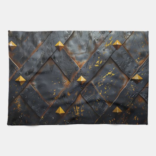 Serviette de plage Arrière - plan en acier brûlé (Horizontal)