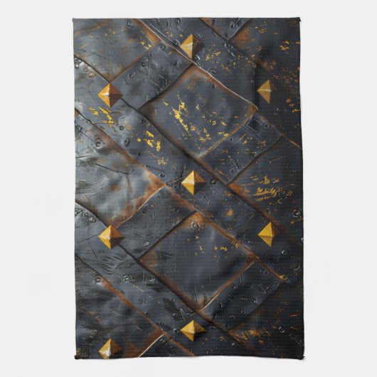 Serviette de plage Arrière - plan en acier brûlé (Vertical)