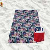 Serviette De Plage Arrière-plan Fireworks