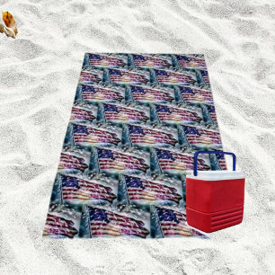 Serviette De Plage Arrière-plan Fireworks