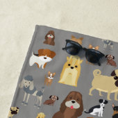 Serviette De Plage arrière - plan gris motif (En situation)