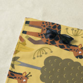 Serviette De Plage Arrière - plan jaune motif sans soudure (En situation)