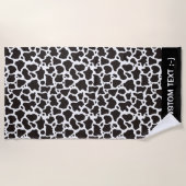 Serviette De Plage Arrière - plan motif de vache (Devant)