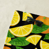 Serviette De Plage Arrière - plan orange (En situation)