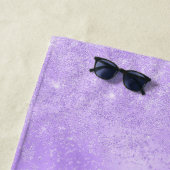 Serviette De Plage Arrière - plan pourpre et Parties scintillant étin (En situation)