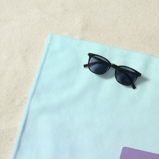 Serviette De Plage Arrière - plan rose à bleu foncé (En situation)