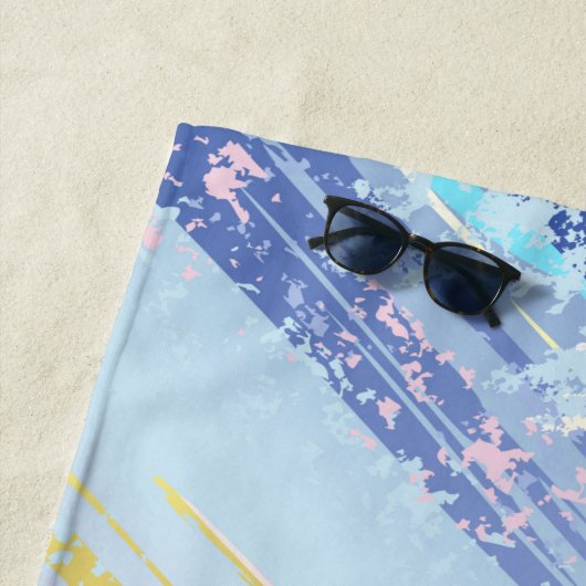 Serviette De Plage Arrière - plan rose texturé (En situation)