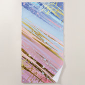 Serviette De Plage Arrière - plan rose texturé (Devant)