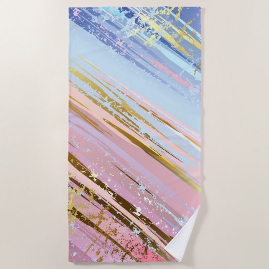 Serviette De Plage Arrière - plan rose texturé (Devant)