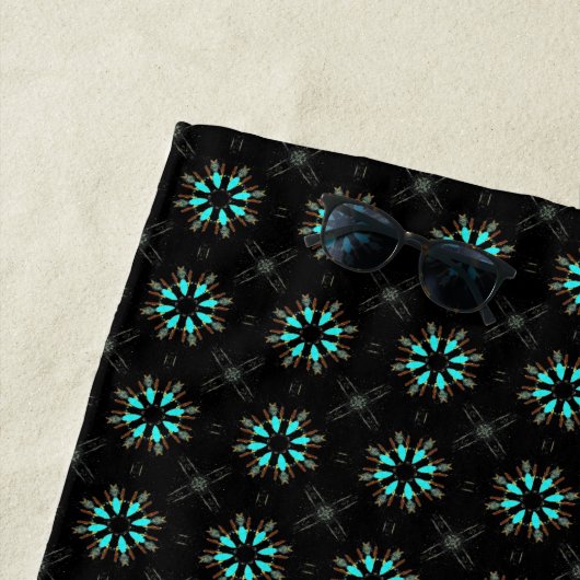 Serviette De Plage Arrowhead Feathers Pow-wow Motif Thunder_Cove (En situation)