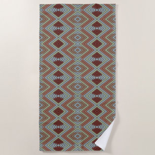 Serviette De Plage Art à motifs de style amérindien du Sud-Ouest
