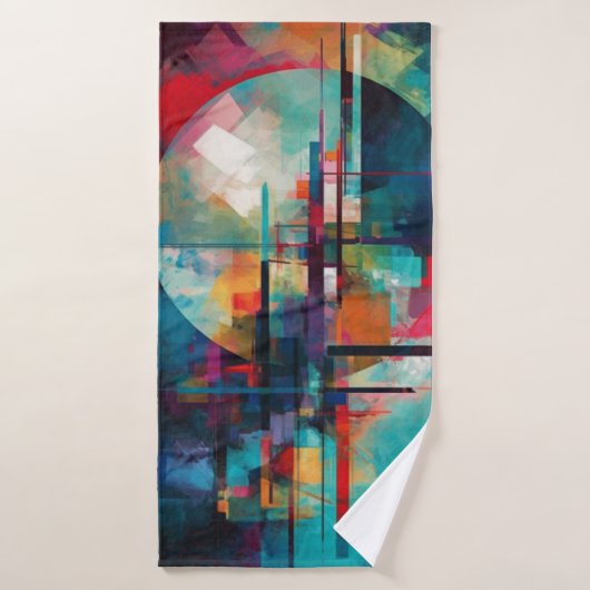Serviette de plage art abstrait (Serviette de bain)