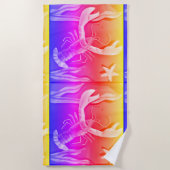 Serviette De Plage Art abstrait de homard (Devant)