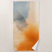 Serviette De Plage Art Abstrait Neutre Chaud Flou (Devant)