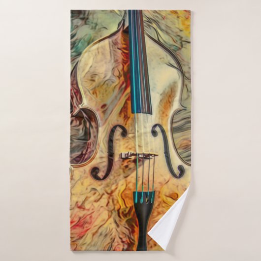 Serviette de plage art abstrait Violon (Serviette de bain)