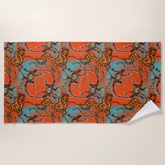 SERVIETTE DE PLAGE ART AUSTRALIE (Devant)