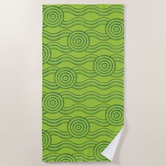 Serviette De Plage Art autochtone Rainforest (Devant)