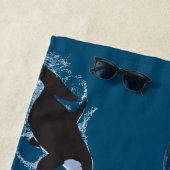 Serviette De Plage Art baleine (En situation)