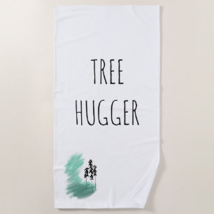 Serviette De Plage art de l'arbre vert scandinave simple moderne ment