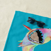 Serviette De Plage Art de requin océanique  (En situation)