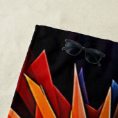 Serviette De Plage Art de Starburst Épicé Chaud Froid (En situation)