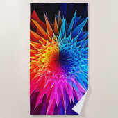Serviette De Plage Art de Starburst Épicé Chaud Froid (Devant)