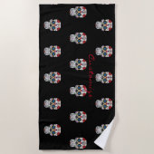 Serviette De Plage Art Décoré du crâne humain Thunder_Cove (Devant)