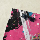Serviette De Plage Art d'expression abstrait Color Splash (En situation)