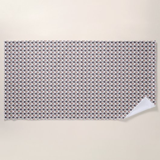 Serviette De Plage Art du chat | Motif de chat mignon Arrière - plan (Devant)