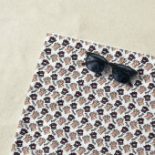 Serviette De Plage Art du chat | Motif de chat mignon Arrière - plan (En situation)