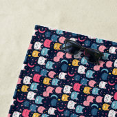 Serviette De Plage Art du chat | Visages de chats mignons (En situation)