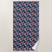 Serviette De Plage Art du chat | Visages de chats mignons (Devant)