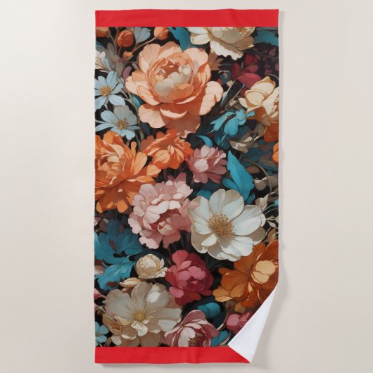 Serviette De Plage Art floral (Devant)