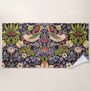 Serviette De Plage Art floral Nouveau de voleur de fraise de William