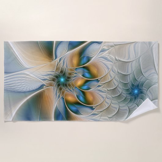 Serviette De Plage Art Fractal De L'Imaginaire Abstrait En Plein Esso (Devant)