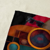 Serviette De Plage Art géométrique industriel steampunk (En situation)