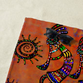 Serviette De Plage Art Kokopelli  (En situation)