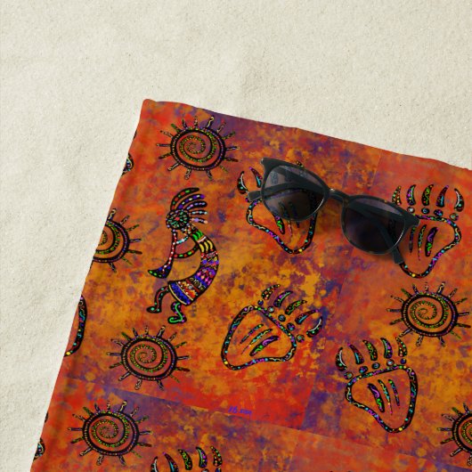 Serviette De Plage Art Kokopelli (En situation)
